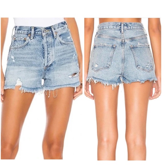 Agolde Pants - Agolde Jaden Shorts Surreal, 24